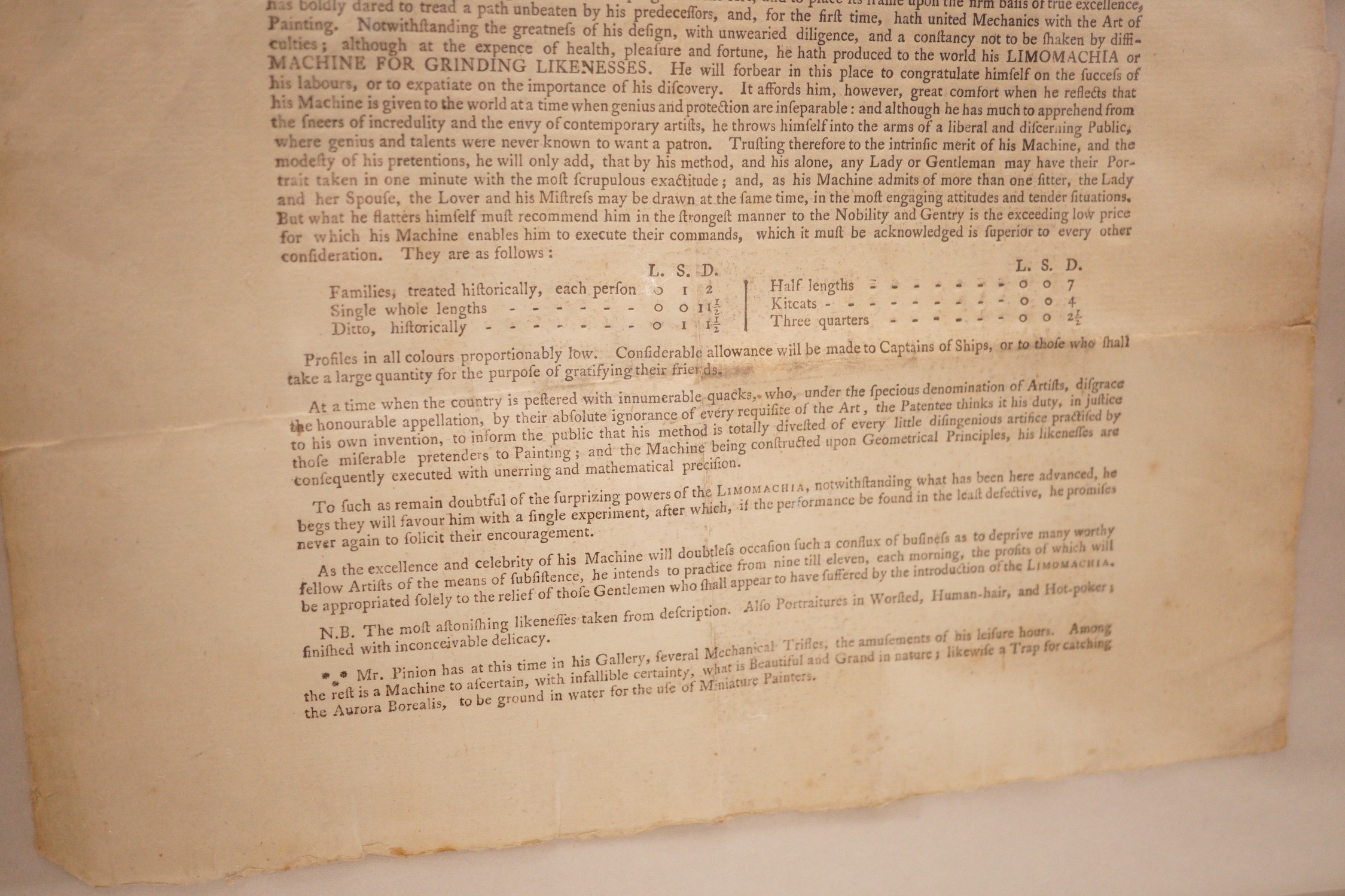 Limomachia, Raphael Pinion, framed page